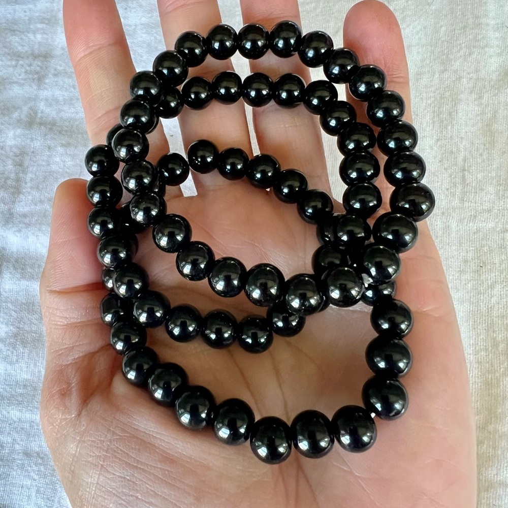 3 Protective ONYX Mala Bead Bracelets - Picture 5 of 5